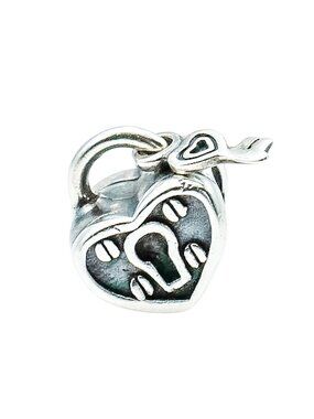 Chamilia Heart Lock Sterling Silver Love Charm Bead Padlock Romance